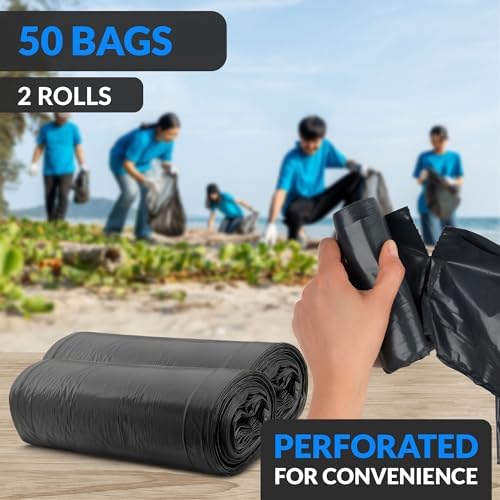 Bolsas de Basura Reli de 50 Galones (50 Piezas) | Negras | Con Cierres de Torniquete | Extra Resistentes, Impermeables y de Uso Rudo | Ideales para - imagen 5