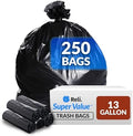 Bolsas de Basura Reli de 13 Galones | 250 Piezas | Negras | Altas para Cocina | Resistentes - imagen 1