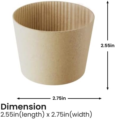 Mangas para Café Homelance 500 Pzs – Fundas de Papel Kraft Corrugado para Tazas de 12oz, 16oz, 20oz, 22oz y 24oz – Reciclables y Desechables – - imagen 2