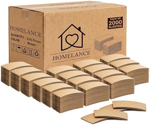 Mangas para Café Homelance 500 Pzs – Fundas de Papel Kraft Corrugado para Tazas de 12oz, 16oz, 20oz, 22oz y 24oz – Reciclables y Desechables – - imagen 7