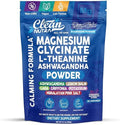 Suplemento en Polvo de Glicinato de Magnesio + L Teanina, Ashwagandha, Glicina, Apigenina, Melisa, GABA, 5HTP, Sal Rosa, Potasio, L Triptófano, - imagen 1