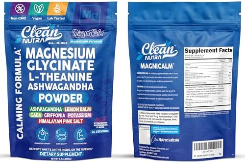 Suplemento en Polvo de Glicinato de Magnesio + L Teanina, Ashwagandha, Glicina, Apigenina, Melisa, GABA, 5HTP, Sal Rosa, Potasio, L Triptófano, - imagen 5