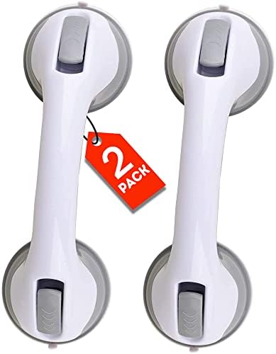 Barras de Agarre para Bañeras y Duchas, Juego de 2 Manijas de 12 Pulgadas para Asistencia a Personas Mayores, Succión Removible, Seguridad en Baño - imagen 1