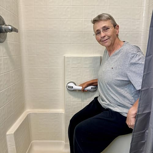 Barras de Agarre para Bañeras y Duchas, Juego de 2 Manijas de 12 Pulgadas para Asistencia a Personas Mayores, Succión Removible, Seguridad en Baño - imagen 2
