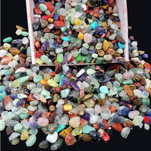 Set de 800 Piezas de Gemas y Cristales (1.36 kg), 30 Tipos de Rocas y Minerales, Kit de Ciencia, Colección de Rocas para Niños, Cristales Pulidos y - imagen 1