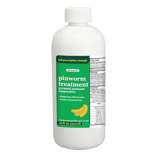 Tratamiento para Oxiuros A+Health, Suspensión Oral de Pamoato de Pirantel, para Adultos y Niños 2+, Tamaño Económico, Sabor Plátano, 16 Onzas Fl. - imagen 3