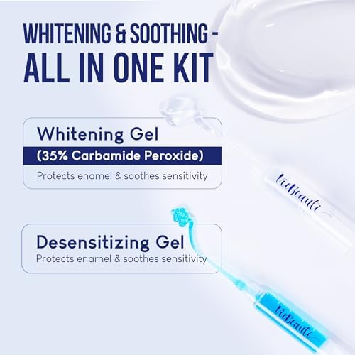 Kit de Blanqueamiento Dental VieBeauti con Luz LED para Dientes Sensibles, 35% Peróxido de Carbamida, Gel Remineralizante Sabor Menta Fresca - imagen 5