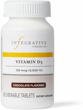 Integrative Therapeutics Vitamina D3 125 mcg - Suplemento para Huesos y Sistema Inmunológico - Libre de Gluten y Lácteos - Sabor Chocolate, 90 - imagen 1