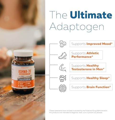 Ashwa-70®: Extracto de Ashwagandha - 35% Withanolides | Máxima Potencia, Mayor Concentración - Ánimo y Rendimiento - Absorción Mejorada con - imagen 5