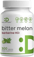 Suplemento de Melón Amargo con Berberina 15,000mg por Porción, 300 Cápsulas | Extracto de Fruta de Melón Amargo 15:1 y Berberina HCL | Pruebas de - imagen 1
