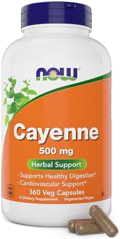 Now Cayenne (Capsicum annuum) 500 mg, 360 Cápsulas Veganas - imagen 1