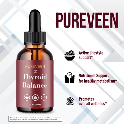 Gotas Pureveen para el Equilibrio de Tiroides, Suplemento Multivitamínico Natural de Máxima Potencia, 30 Porciones para Salud y Bienestar - imagen 5