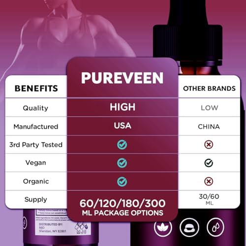 Gotas Pureveen para el Equilibrio de Tiroides, Suplemento Multivitamínico Natural de Máxima Potencia, 30 Porciones para Salud y Bienestar - imagen 6
