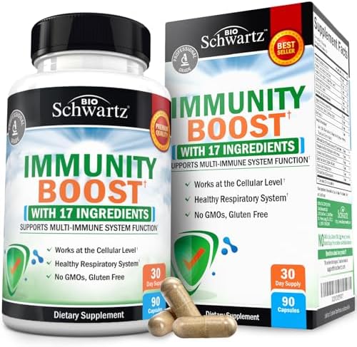 Suplemento de Soporte Inmunológico BioSchwartz - Vitamina C con Zinc, Extracto de Saúco, Jengibre, Propóleo de Abeja y Betacarotenos, 90 Cápsulas - imagen 1