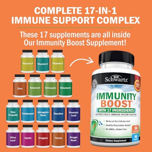 Suplemento de Soporte Inmunológico BioSchwartz - Vitamina C con Zinc, Extracto de Saúco, Jengibre, Propóleo de Abeja y Betacarotenos, 90 Cápsulas - imagen 2
