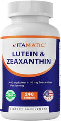 Suplemento para la salud ocular Vitamatic Luteína 40mg con Zeaxantina 10mg, 240 cápsulas blandas - imagen 1