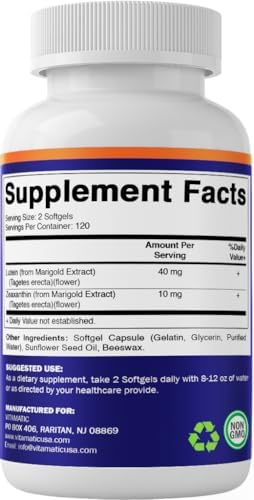 Suplemento para la salud ocular Vitamatic Luteína 40mg con Zeaxantina 10mg, 240 cápsulas blandas - imagen 7