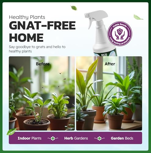 Eco Defense Spray para Gnat para Plantas de Interior – Insecticida para Gnat de Hongo y Control de Insectos en Plantas de Casa – Spray Natural para - imagen 2