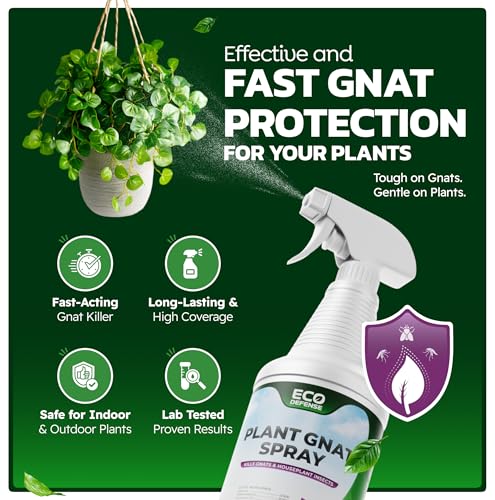 Eco Defense Spray para Gnat para Plantas de Interior – Insecticida para Gnat de Hongo y Control de Insectos en Plantas de Casa – Spray Natural para - imagen 3