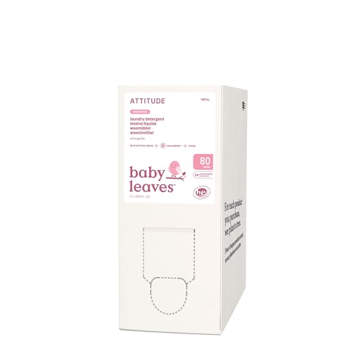 Detergente para Ropa de Bebé ATTITUDE Refil, Líquido a Base de Plantas, Sin Fragancia, Compatible HE, 80 Lavados, 67.6 Fl Oz - imagen 5