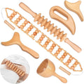 JUANWAN Kit de Maderoterapia 12 en 1 - Herramientas de Masaje de Madera para Drenaje Linfático y Alivio del Dolor Muscular, Esculpido Corporal y - imagen 1