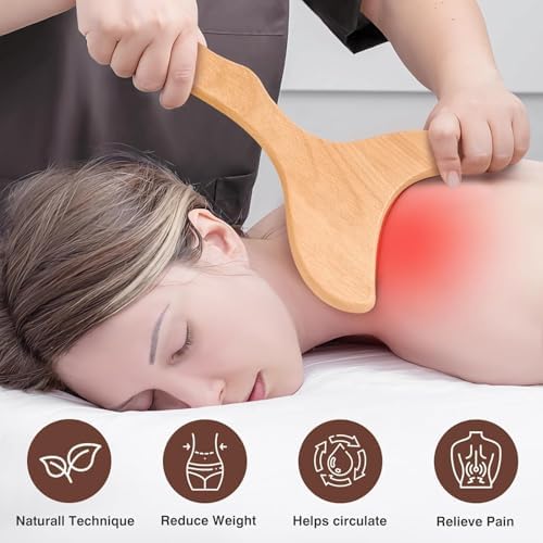 JUANWAN Kit de Maderoterapia 12 en 1 - Herramientas de Masaje de Madera para Drenaje Linfático y Alivio del Dolor Muscular, Esculpido Corporal y - imagen 2