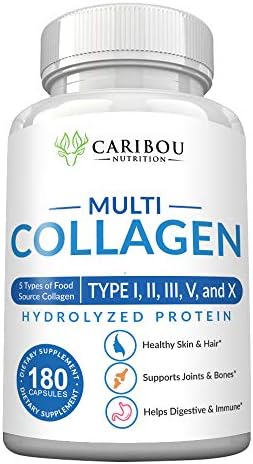 Píldoras de Colágeno Múltiple - 180 Cápsulas de Colágeno - Tipos I, II, III, V y X - Mezcla Única de Péptidos de Colágeno - Suplementos de Pescado - imagen 1