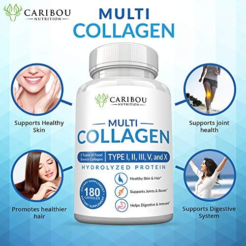 Píldoras de Colágeno Múltiple - 180 Cápsulas de Colágeno - Tipos I, II, III, V y X - Mezcla Única de Péptidos de Colágeno - Suplementos de Pescado - imagen 2