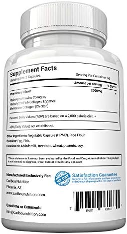 Píldoras de Colágeno Múltiple - 180 Cápsulas de Colágeno - Tipos I, II, III, V y X - Mezcla Única de Péptidos de Colágeno - Suplementos de Pescado - imagen 4