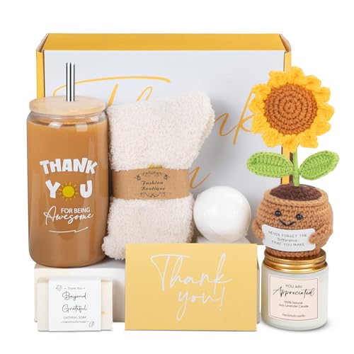 Cesta de Regalo de Agradecimiento de 9 Piezas para Mujeres, Regalos para Maestras y Profesionales, Apreciación para Asistentes Dentales, Directores, - imagen 1