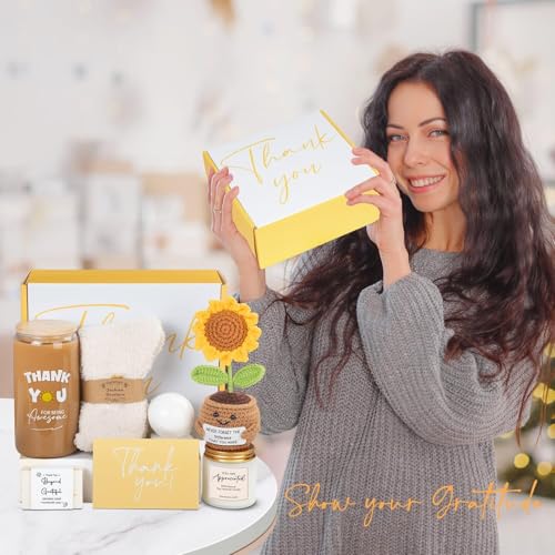 Cesta de Regalo de Agradecimiento de 9 Piezas para Mujeres, Regalos para Maestras y Profesionales, Apreciación para Asistentes Dentales, Directores, - imagen 8