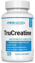 PEScience TruCreatine Cápsulas de Creatina, Creapure Monohidrato, 3g por Porción, 120 Cápsulas para Hombres y Mujeres, Apoya Crecimiento Muscular y - imagen 1
