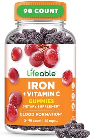 Gomitas de Hierro Lifeable | 20mg | Con Vitamina C | Suplemento Saboroso para la Deficiencia de Hierro | 90 Gomitas para Adultos - imagen 1