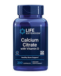 Calcio Citrato con Vitamina D de Life Extension, 200 Cápsulas Super Absorbibles para la Salud Ósea, Libre de Gluten y No Transgénico - imagen 1