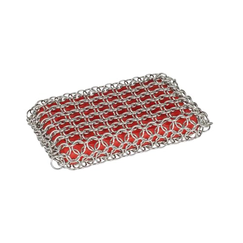 Estropajo de Cadena Lodge para Sartenes de Hierro Fundido - Almohadilla de Acero Inoxidable Resistente para Sartenes, Olla Holandesa y Plancha - - imagen 5