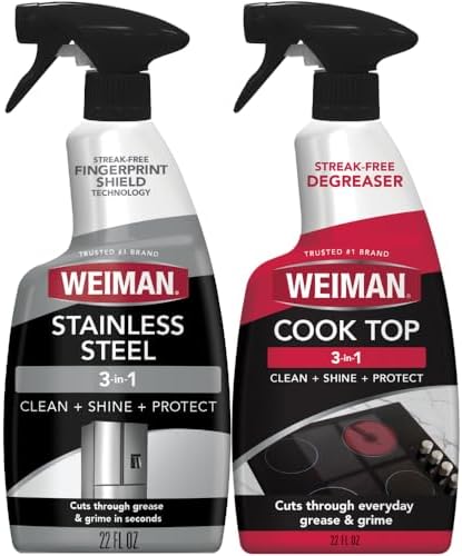 Limpiador de Estufas y Acero Inoxidable Weiman - 22 Onzas - Kit de Limpieza Diaria para Electrodomésticos de Cocina - imagen 1
