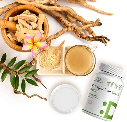 Extracto de Tongkat Ali 300:1 con Hierba de Cabra Follona 1,100mg – Raíz de Eurycoma Longifolia – Suplemento Herbal Extra Fuerte para Energía - imagen 6