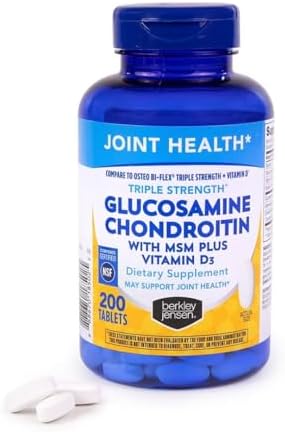 Suplemento Articular Berkley Jensen Glucosamina Condroitina Triple Fuerza con MSM y D3, 200 Tabletas Certificadas NSF - imagen 5