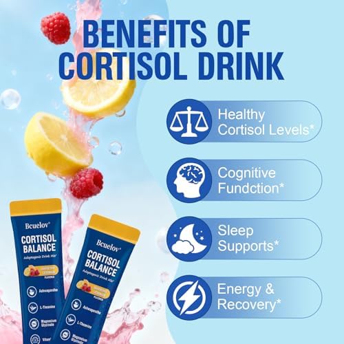 Mezcla en Polvo Calm para Reducir Cortisol, Suplemento para Dormir con Magnesio, Ashwagandha, L-Teanina y Vitamina D3, 30 Sobres (Limonada de - imagen 4