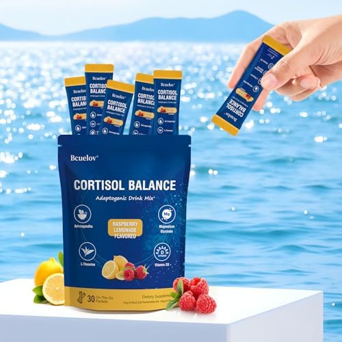 Mezcla en Polvo Calm para Reducir Cortisol, Suplemento para Dormir con Magnesio, Ashwagandha, L-Teanina y Vitamina D3, 30 Sobres (Limonada de - imagen 7