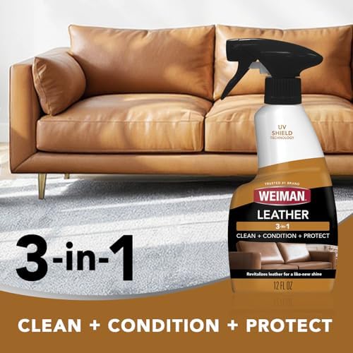 Limpiador y Acondicionador de Cuero Weiman - Limpia, Restaura y Protege el Cuero, Protección UV para Evitar Grietas y Desvanecimiento, Paquete de 2 - imagen 3