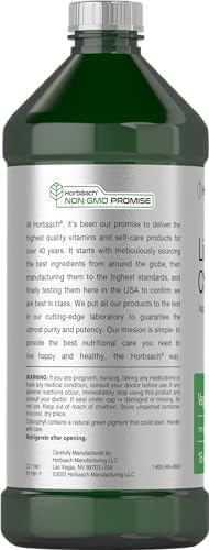 Gotas Líquidas de Clorofila Horbäach | 100mg | 32 oz (2 Botellas de 16 oz) | Sabor Natural a Menta | Suplemento Vegetariano, No GMO, Sin Gluten - imagen 3