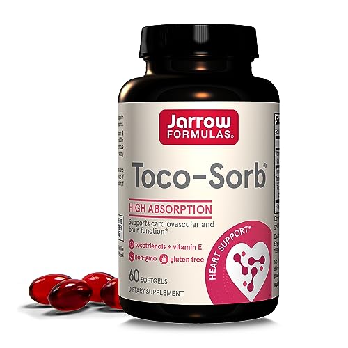 Jarrow Formulas® Toco-Sorb para la Salud Cardiovascular y Función Cerebral, Alta Absorción, Complejo de Tocotrienoles y Vitamina E, 60 Softgels, - imagen 5