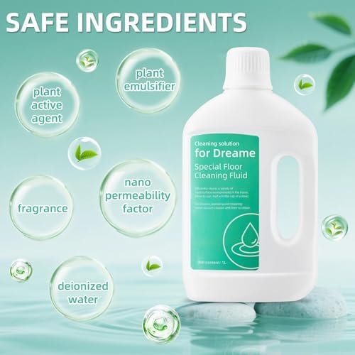 Solución de limpieza de piso de 1000 ml para aspiradoras robot Dreame L10 Ultra, L20 Ultra, L30 Ultra, L40 Ultra, L50 Ultra, X50 Ultra, X40 Ultra, - imagen 3