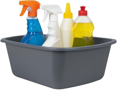 Lavabos Vakly – Cubeta Rectangular de Plástico para Hospital (Paquete de 5) Pequeña de 7 Qt - Lavabo Portátil para Lavado, Limpieza, Baño de Pies, - imagen 6