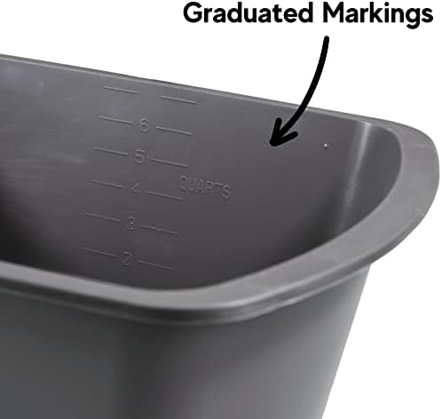 Lavabos Vakly – Cubeta Rectangular de Plástico para Hospital (Paquete de 5) Pequeña de 7 Qt - Lavabo Portátil para Lavado, Limpieza, Baño de Pies, - imagen 7