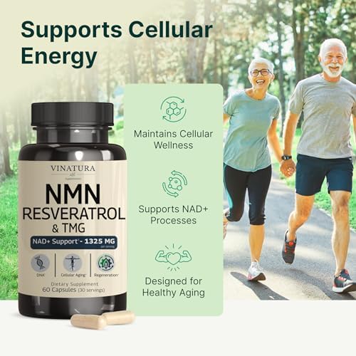 Suplemento VINATURA NMN Complejo 1325MG - NMN 1000mg con Resveratrol y TMG, Apoya NAD+, 60 Cápsulas - imagen 5