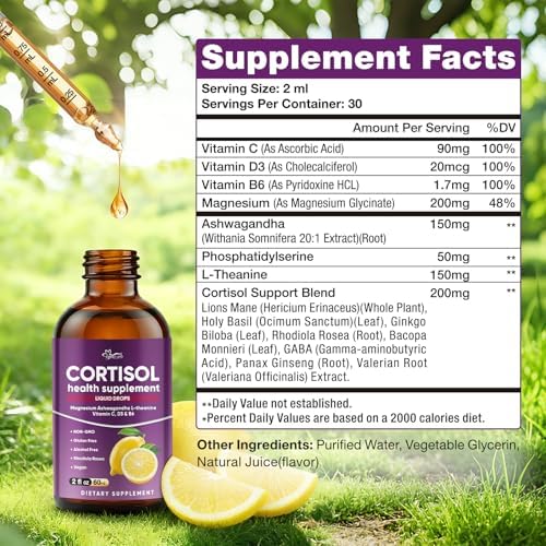 Suplementos de Cortisol Hoozzch para Mujeres y Hombres - Magnesio Glicinato, Ashwagandha, L-Teanina, Fosfatidilserina - Apoya la Calma, Enfoque, - imagen 4