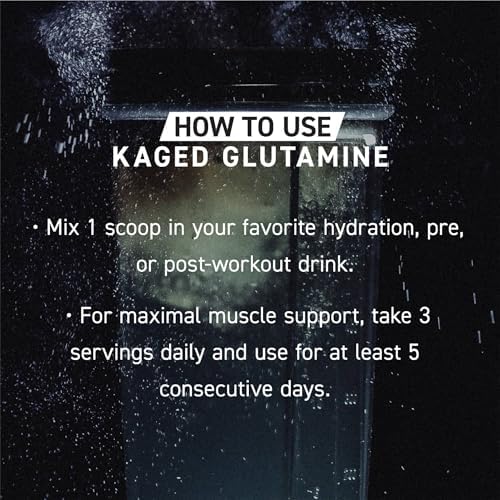 Kaged Muscle L-Glutamina en Polvo 500 g, Vegana, Apoya la Recuperación Muscular, Sin Sabor, Libre de Sustancias Prohibidas, 100 Porciones - imagen 7