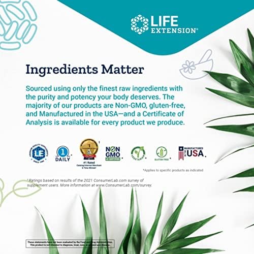 Life Extension TMG 500 mg, 100 Cápsulas Veganas Líquidas - Suplemento de Trimetilglicina (Betaína Glicina) - Sin Gluten, No OGM, Vegetariano - imagen 3